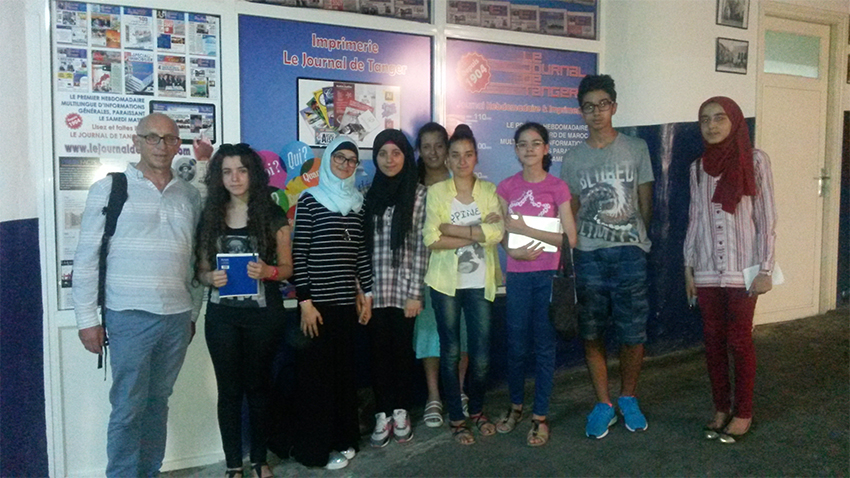 Des élèves de l’Institut français en visite au Journal de Tanger