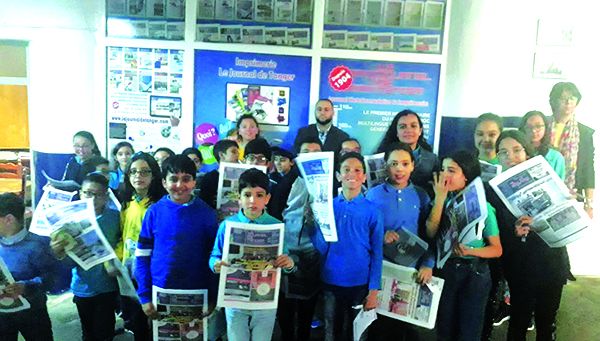 Des élèves du Groupe scolaire « Nilufer » en visite au Journal de Tanger
