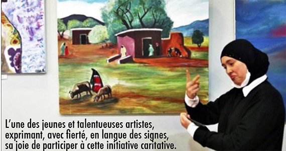 Galerie « Art de la ville » Neuf jeunes artistes-peintres malentendantes exposent leurs œuvres sous le thème « venez nous entendre »
