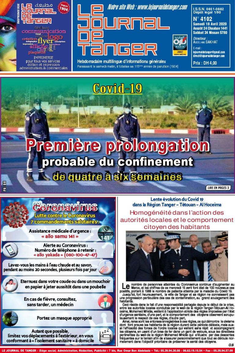 JDT 18 Avril 2020 N° 4102