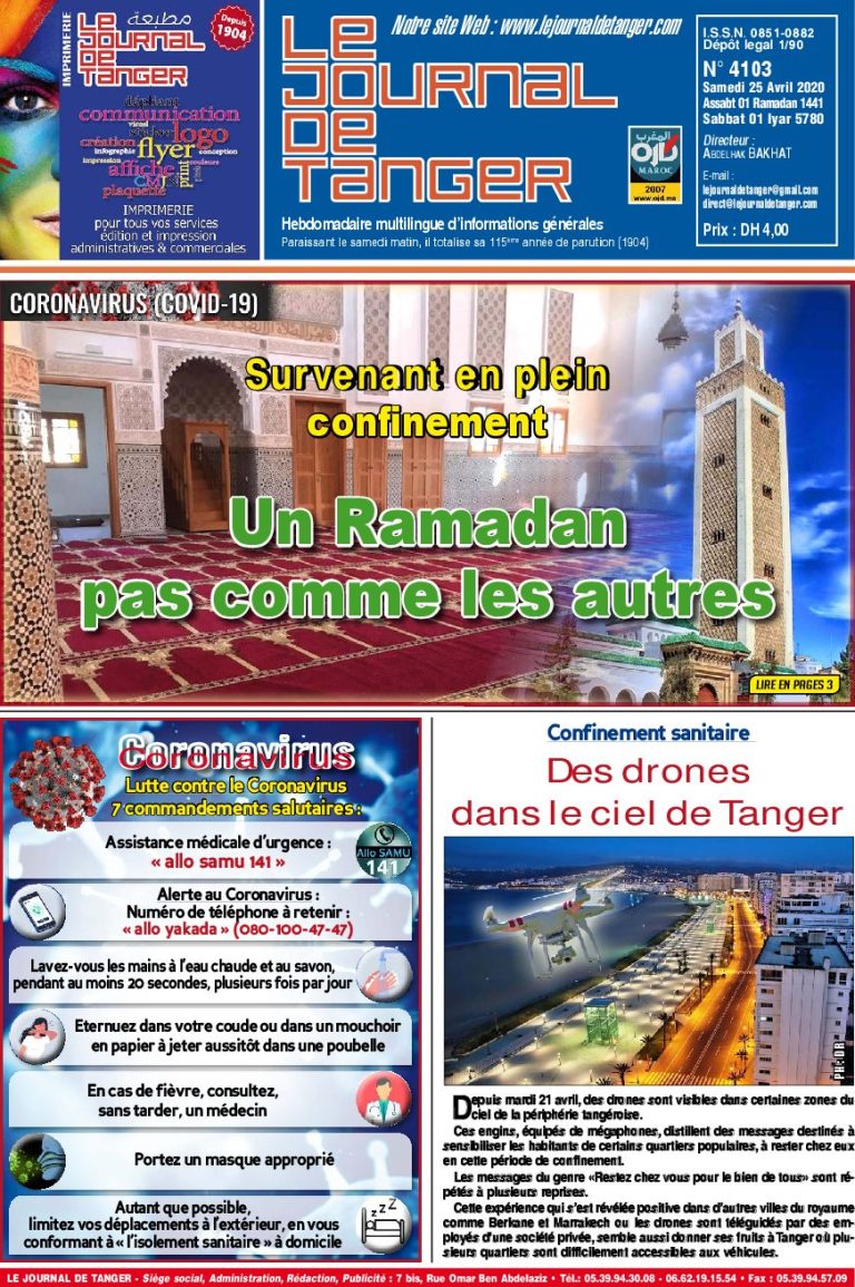 JDT 25 Avril 2020 N° 4103