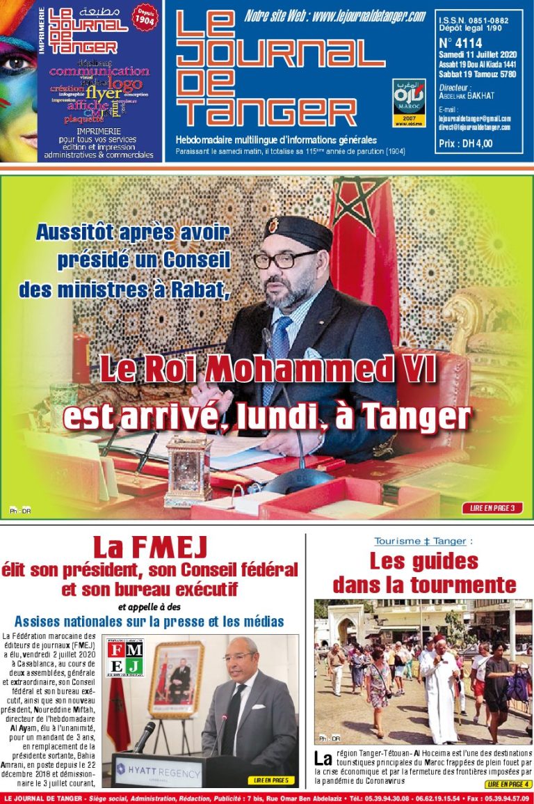 JDT 11 Juillet 2020 N° 4114