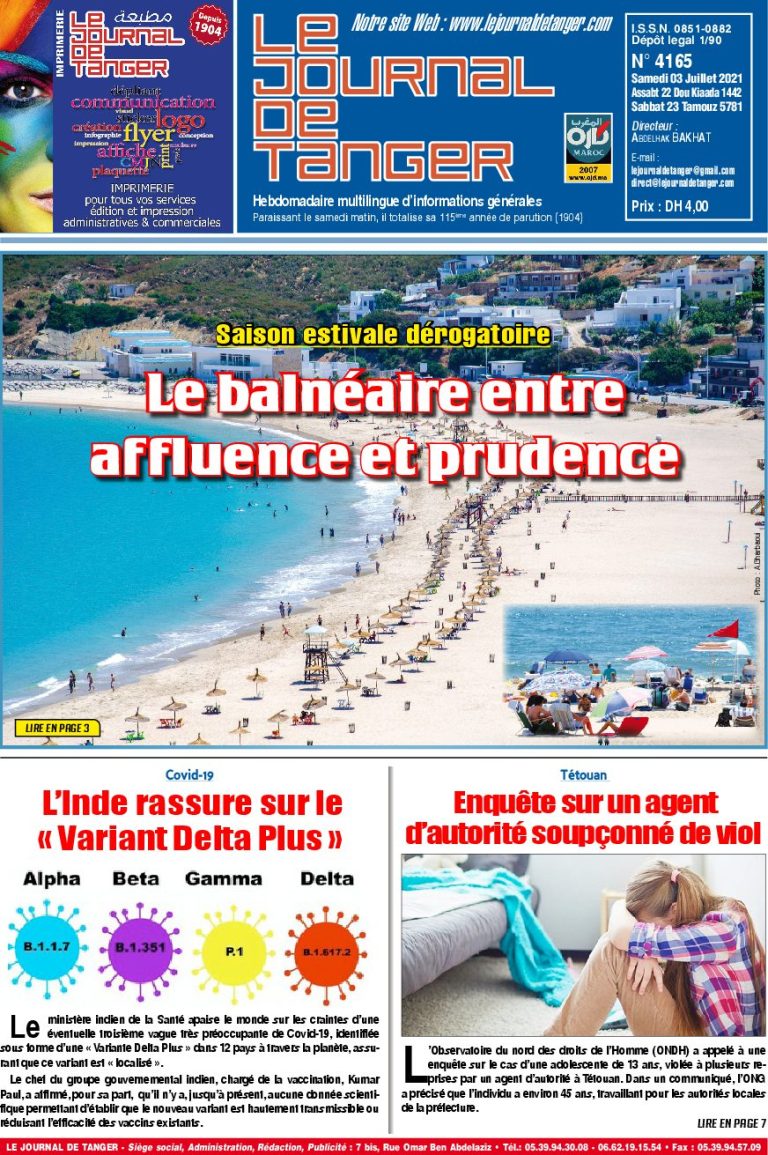 JDT 3 Juillet 2021 N° 4165