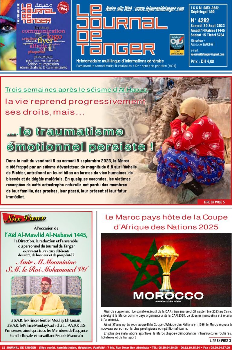 JDT 30 Septembre 2023 N° 4282