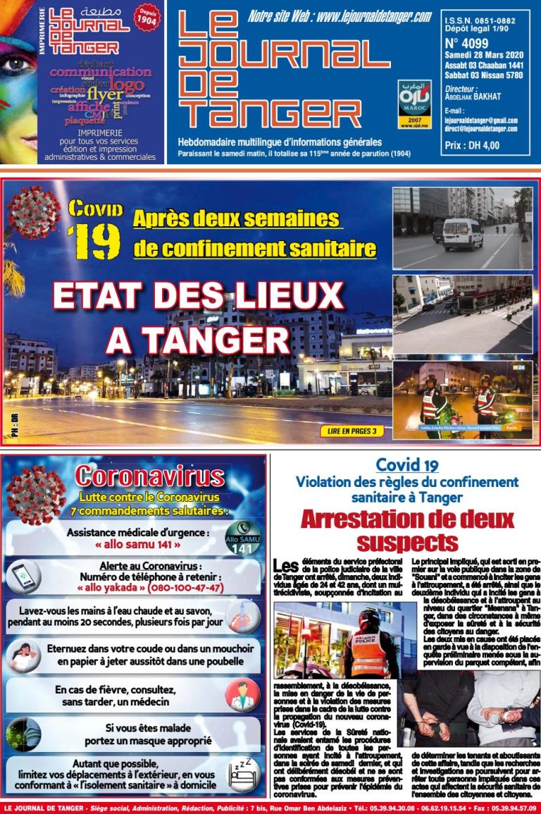 JDT 28 Mars 2020 N° 4099