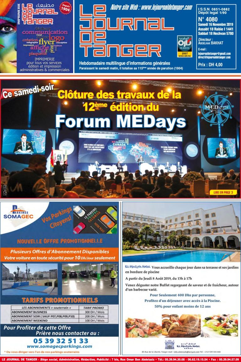JDT 16 Novembre 2019